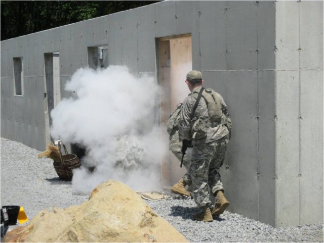 U.S. Military Academy Cadets encounter an improvised explosive device (IED) 