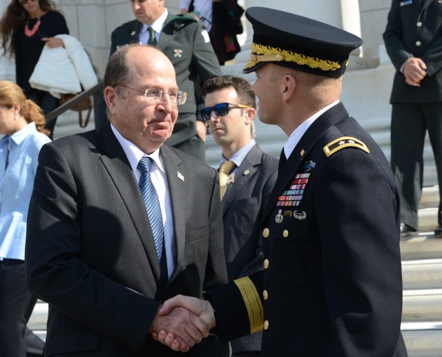 Israeli Minister of Defense honors America's fallen