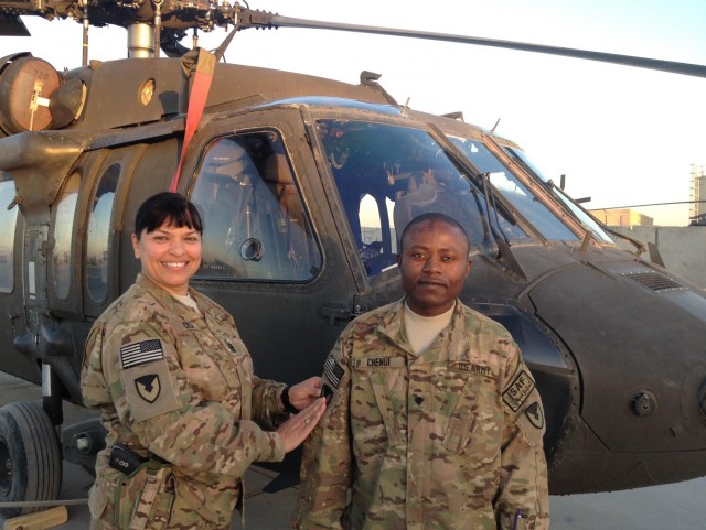 1100th TASMG DET 2 Soldiers receive AMC combat patch