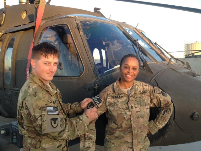1100th TASMG DET 2 Soldiers receive AMC combat patch