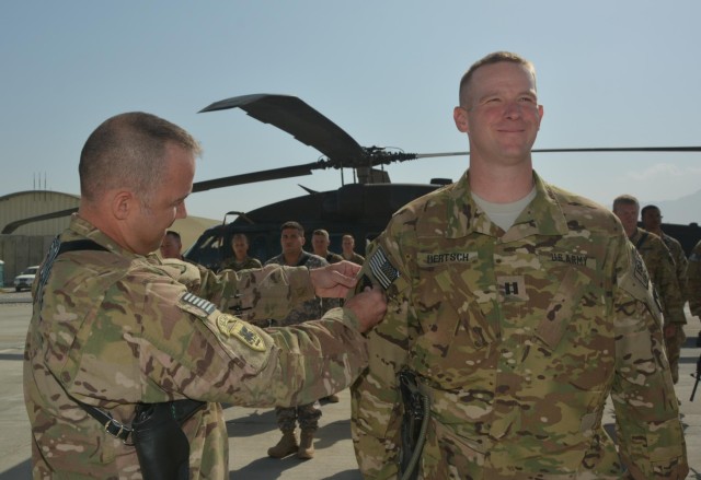 1100th TASMG DET 2 Soldiers receive AMC combat patch