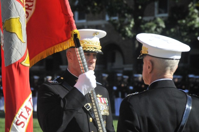 Amos passes Marine command to Dunford