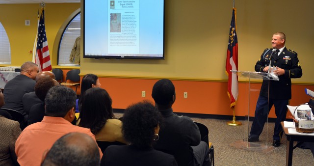 Sgt. Joss talks sacrifice during Veteran's Day Ceremony