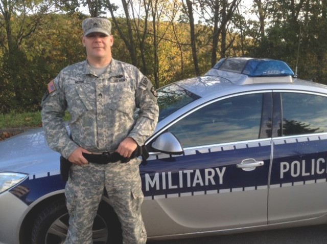 Military police officer saves local man's life