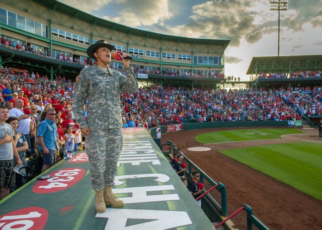 Sgt. Christiana Ball wows sports audience