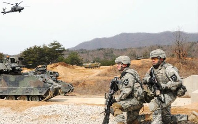 1st Armored Brigade Combat Team, 2nd Infantry Division Soldiers train at Rodriguez Live Fire Complex 
