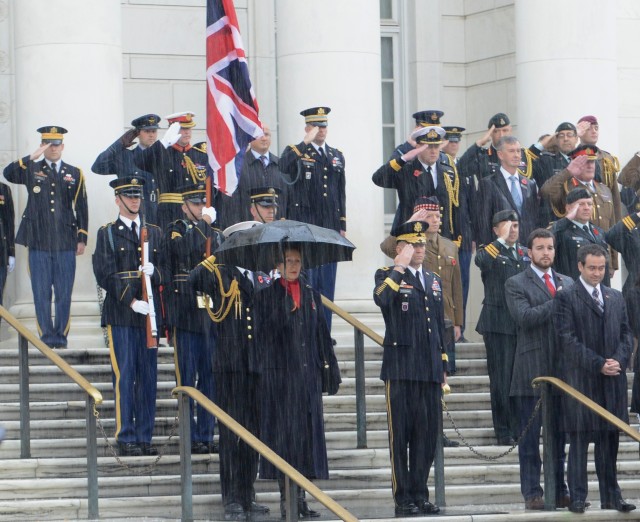 Princess Anne lays wreath in Arlington