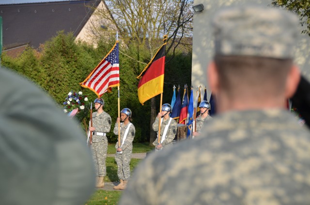 Ansbach JROTC color guard