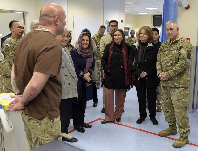 Afghanistan's First Lady visits Role 2 Hospital in Kabul