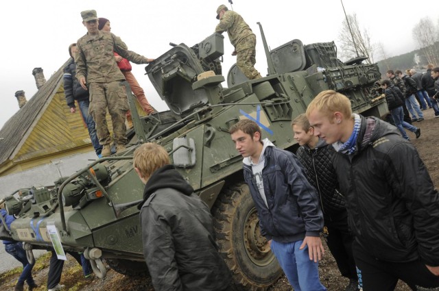 US, NATO Soldiers enjoy chance to meet Lithuanian residents, show off hardware