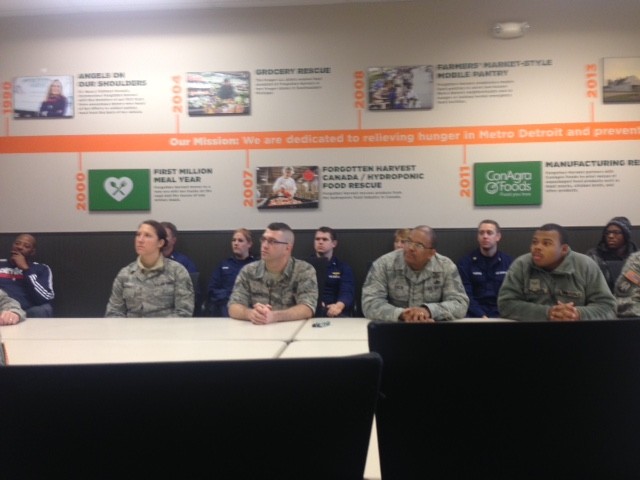 Airmen and Coast Guardsmen Are Welcomed to Forgottten Harvest