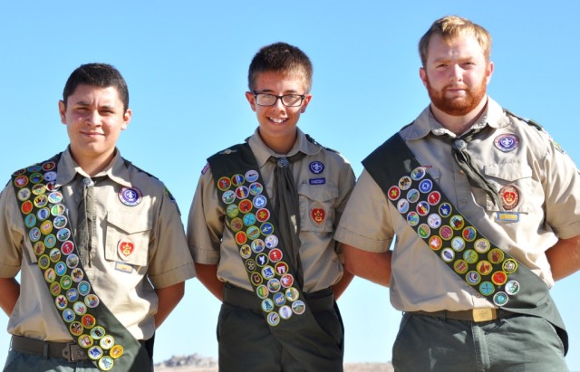 Eagle Scouts Colt Boehringer, Steven Shopa and Blake Bair