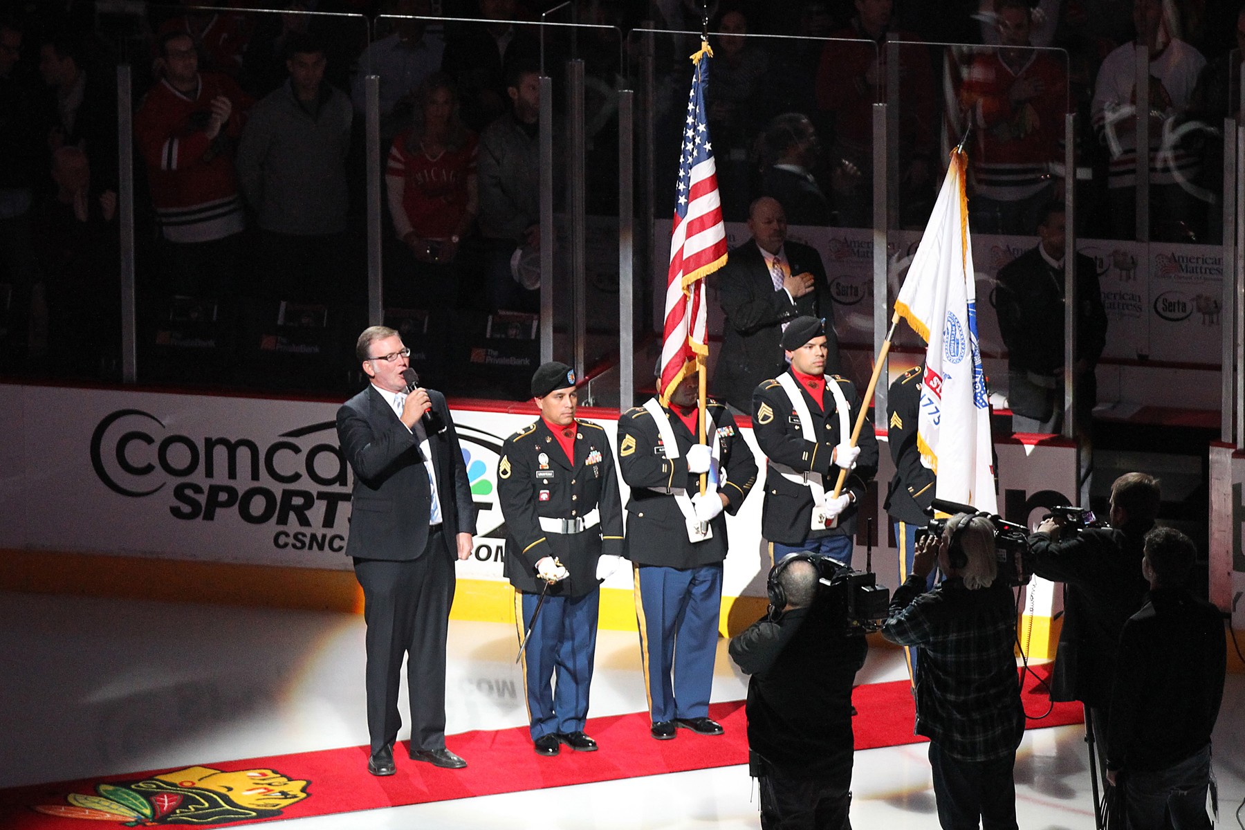 Reserve color guard NCOs honor World War II veterans during NFL game, Article