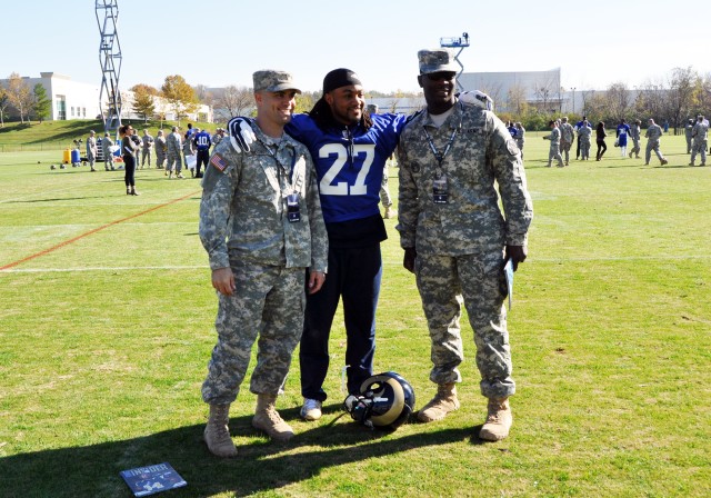 FLW service members get to practice with St. Louis Rams