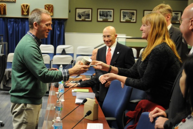 Undersecretary of the Army, Honorable Brad R. Carson meets with DA civilian employees