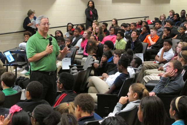 Engineers give geography lesson at middle school