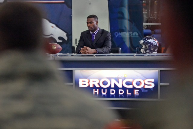 'Broncos Huddle' Soldiers, Airmen attend show