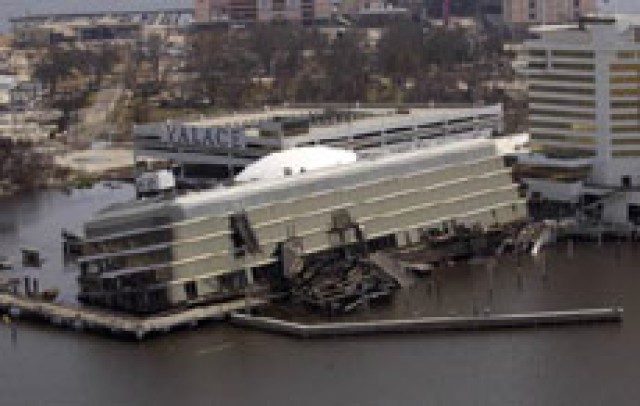 Heavily damaged riverboat casino