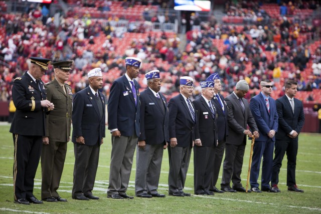 Redskins salute the military