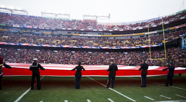 Redskins salute the military