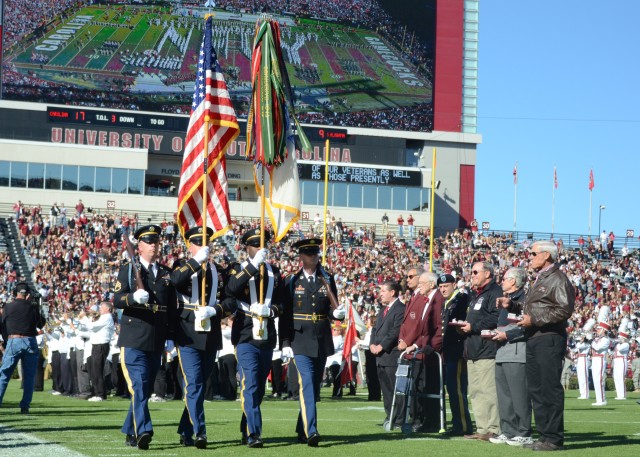 Gamecocks salute the military