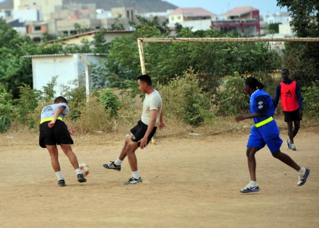 U.S., Senegalese service members build partnership through soccer