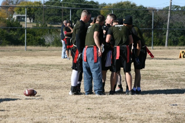 First Team Soldiers battle over pigskin, eat turkey