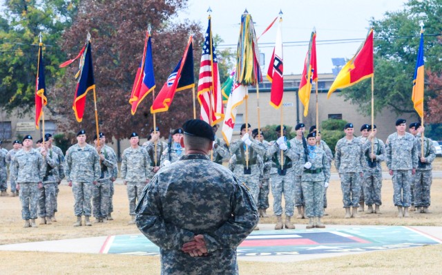 Division West conducts relinquishment of command ceremony