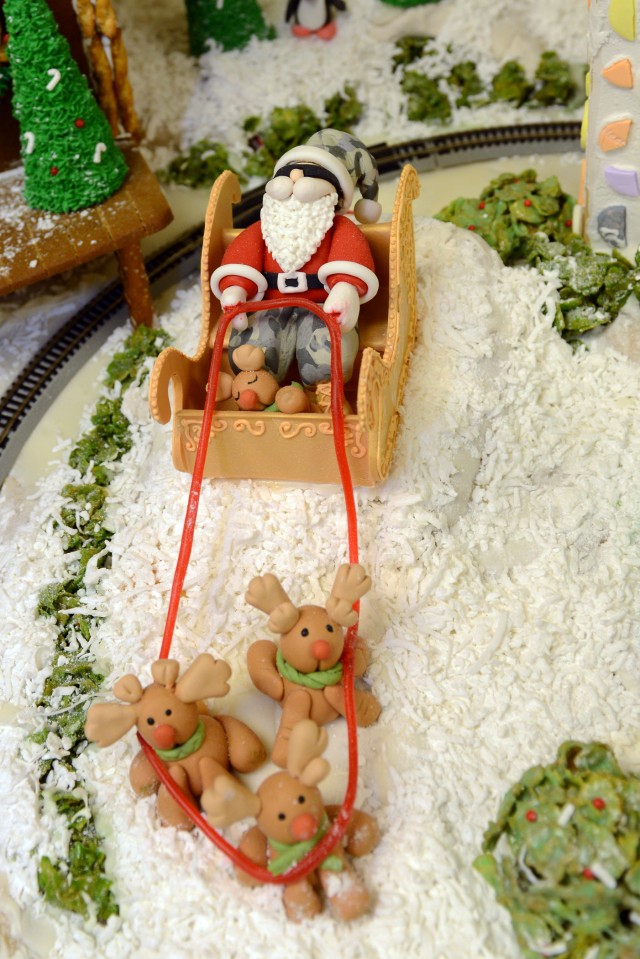 Intricate gingerbread Santa's village delights visitors at Army Executive Dining