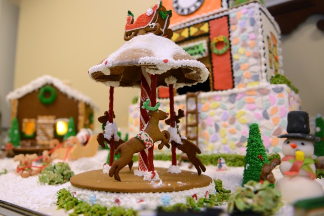 Intricate gingerbread Santa's village delights visitors at Army Executive Dining