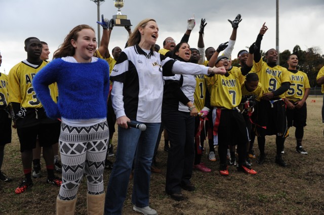 Army vs. Navy; annual flag football game on Camp Zama