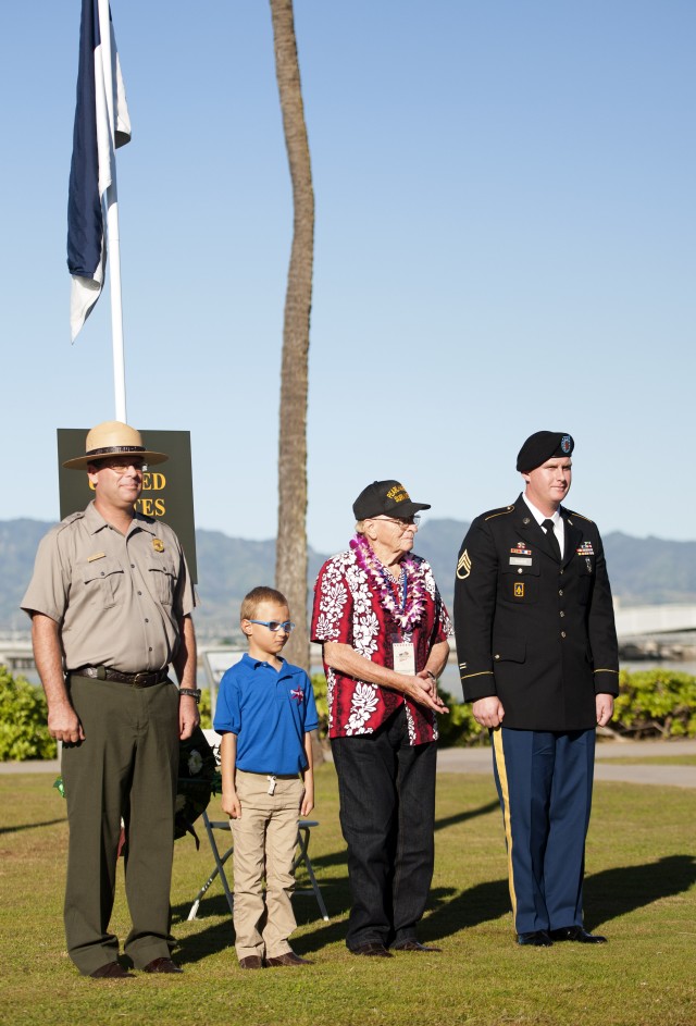 Services Come Together in a Joint Commemoration Ceremony, for 73rd Anniversary of Pearl Harbor 