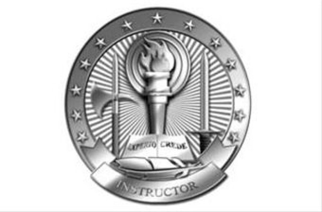 NCOES instructors wear distinct badge