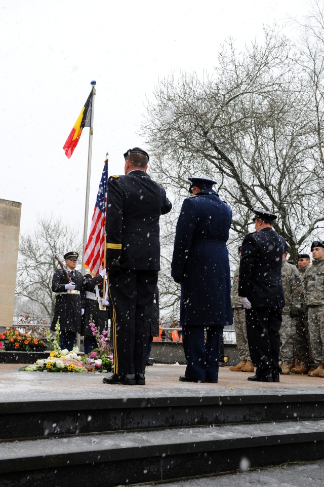 USAREUR leaders visit, pay tribute to Battle of the Bulge commemoration sites