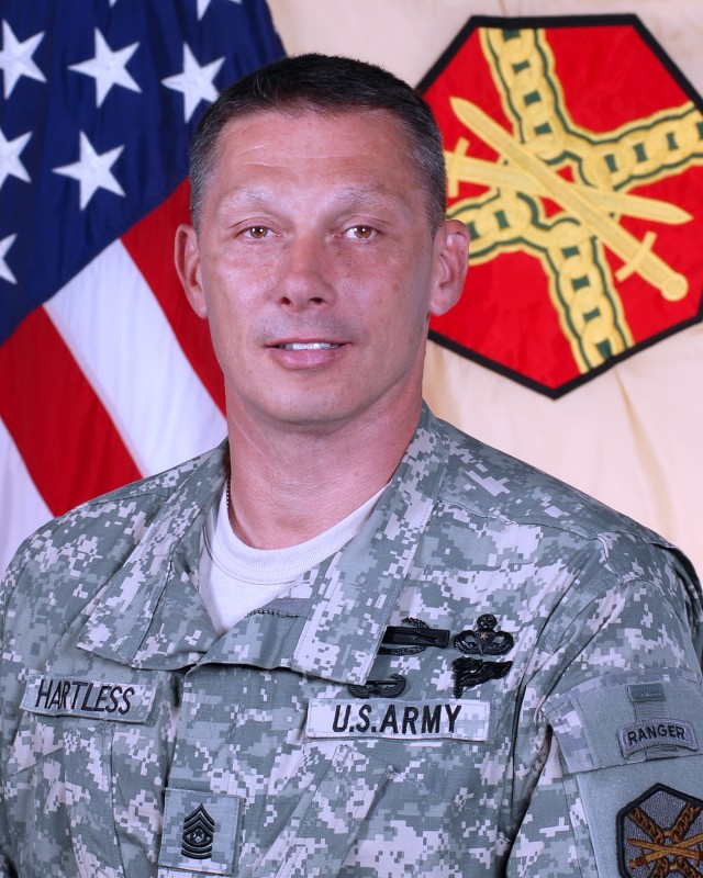 Command Sgt. Maj. Jeffrey Hartless, command sergeant major of the U.S. Army Installation Management Command