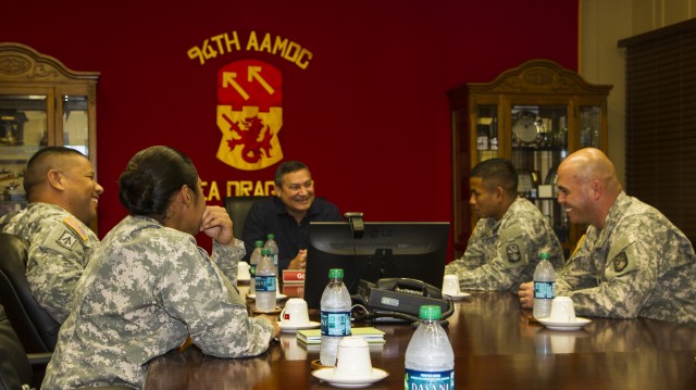 Guam Governor visits 94th AAMDC Soldiers