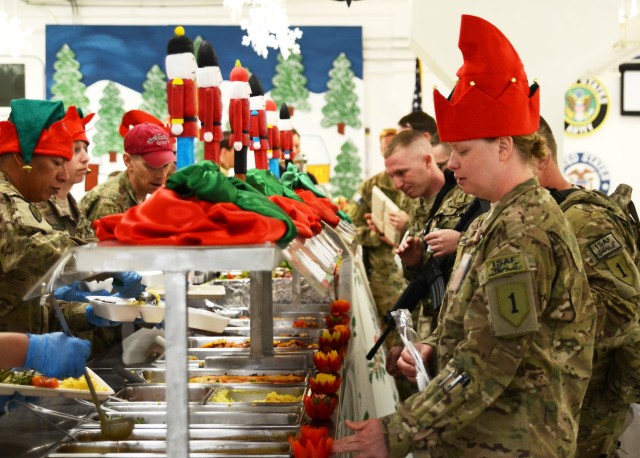 Christmas meal at Bagram Airfield