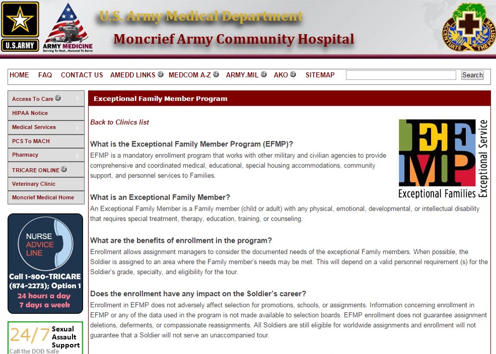 EFMP enrollment forms now online Article The United States Army