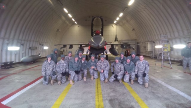 Soldiers from Delta Battery, 5-7 Air Defense Artillery Training in Spangdahlem, Germany