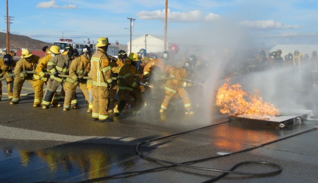 Fire Explorers learn flammable liquid fire control techniques