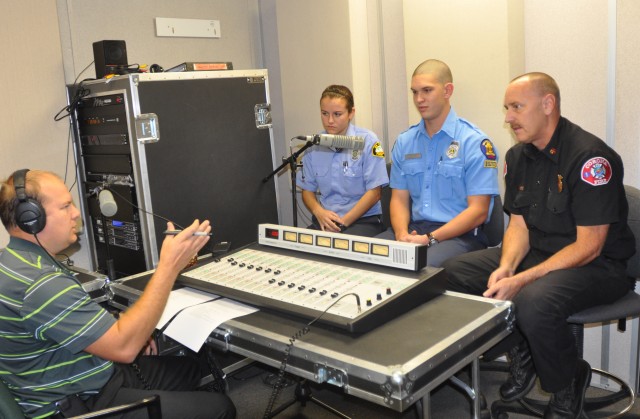 Fire Explorers interviewed at Fort Irwin KNTC radio station