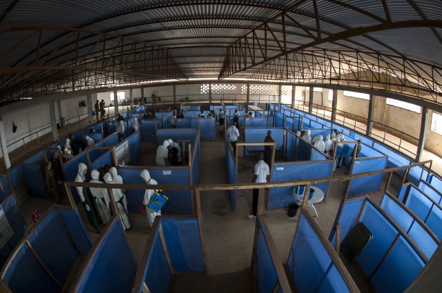 Trainers from the Department of Defense Ebola Treatment Training Team 