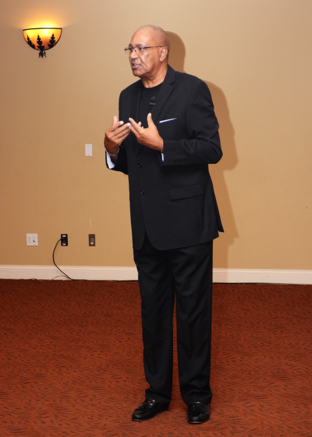 John Winkfield, director of the National Training Center Equal Employment Opportunity office, speaks