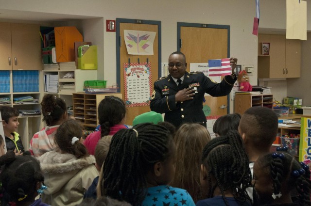 Army Reserve Soldier visit inspires students