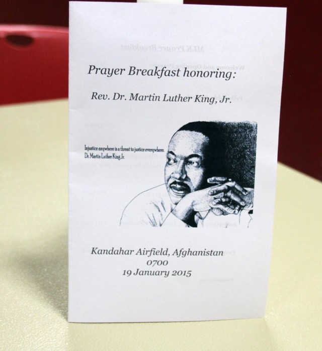 Martin Luther King Jr. prayer breakfast in Afghanistan
