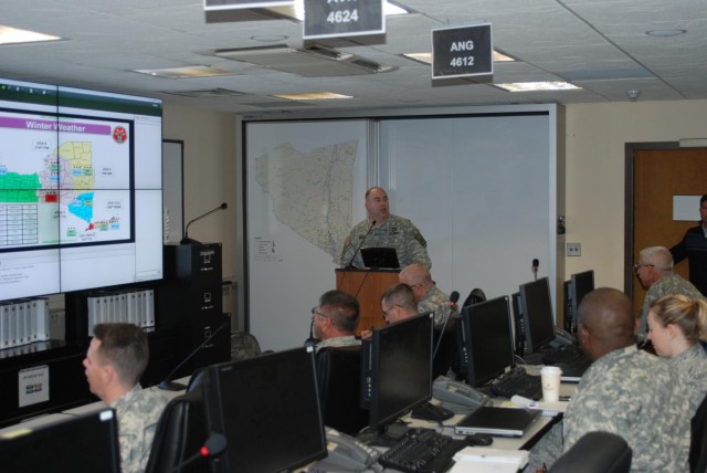 New York National Guard Staff prepare for blizzard