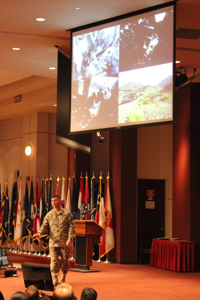 Future civilian leaders hear from decorated war fighter