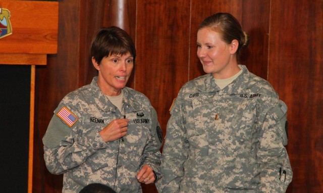 Maj. Gen. Jimmie Keenan with 2nd Lt. Melissa Davis