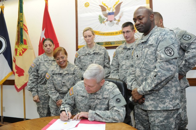 Charter signed for health promotion council at Camp Zama