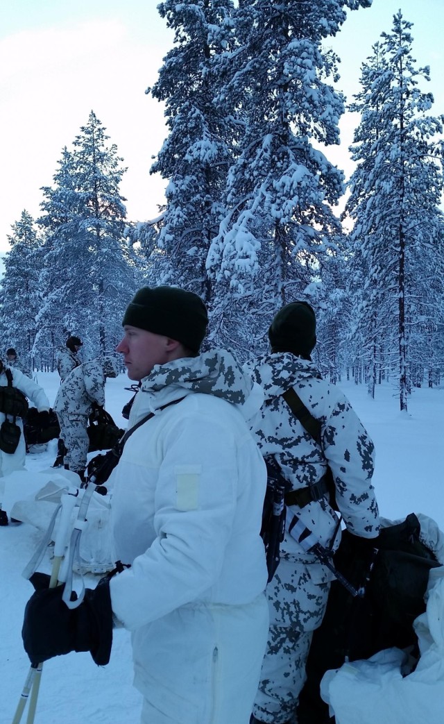 USRAK soldiers attend Finnish army's cold weather training